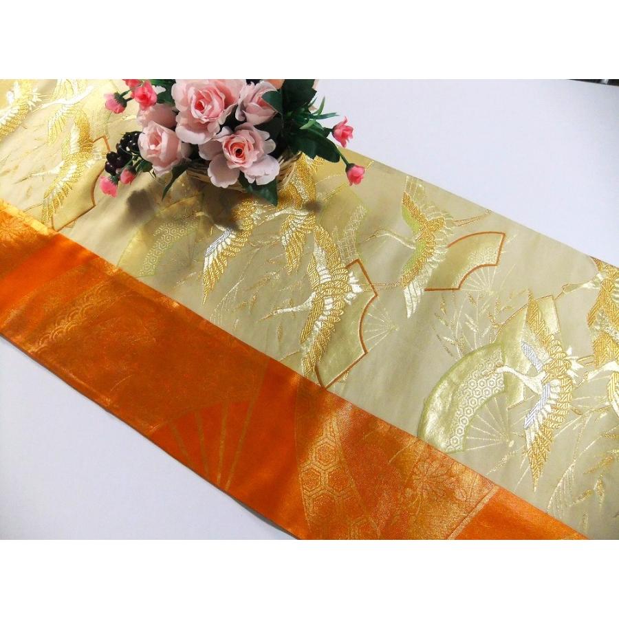 J-046】43×122和風大型マット/帯リメイク/ラグ・テーブルセンター・敷