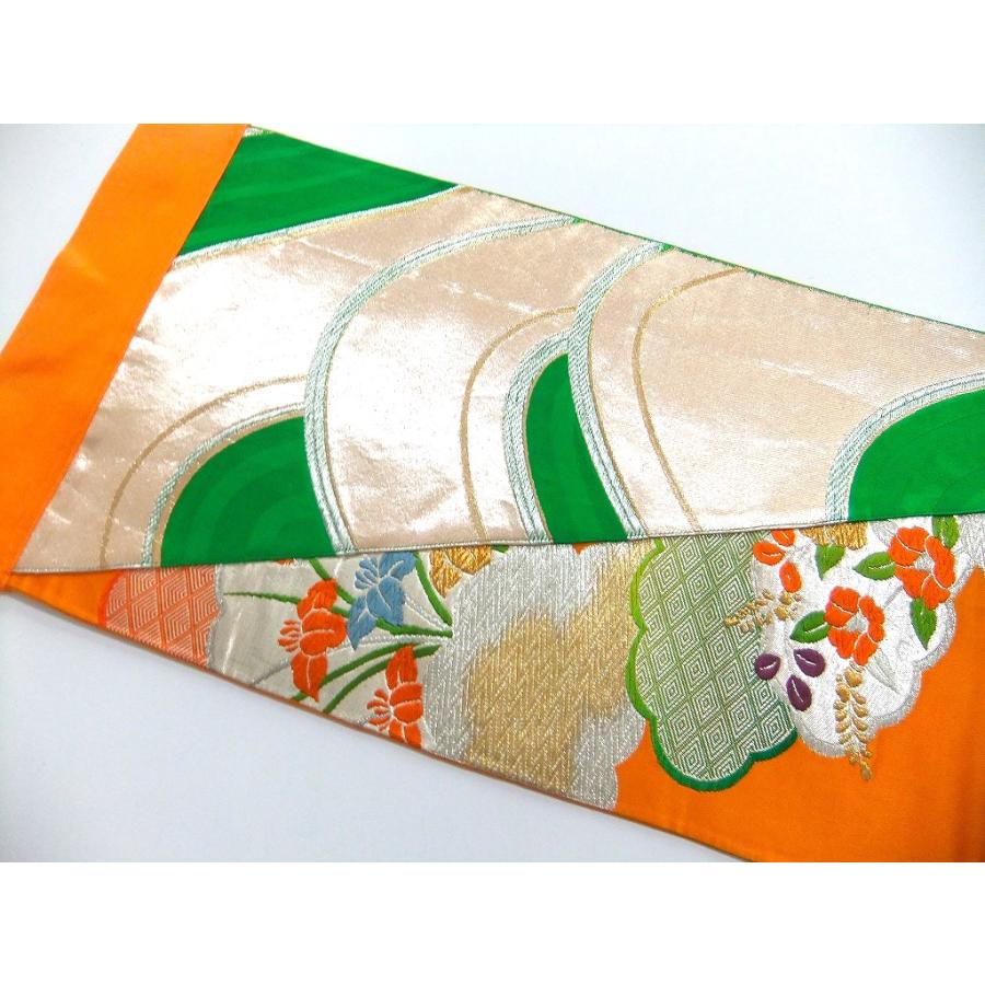 【J-075】30×81cm和風大型マット/帯リメイク/テーブルセンター・敷物・ラグ/日本製 |  | 01