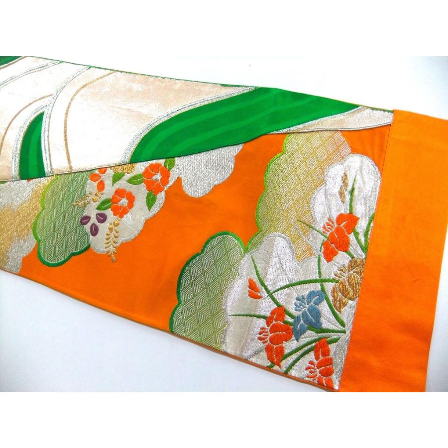 【J-075】30×81cm和風大型マット/帯リメイク/テーブルセンター・敷物・ラグ/日本製 |  | 02