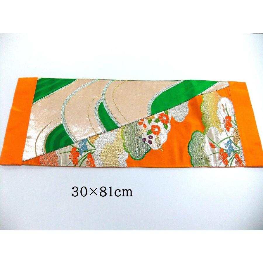 【J-075】30×81cm和風大型マット/帯リメイク/テーブルセンター・敷物・ラグ/日本製 |  | 03