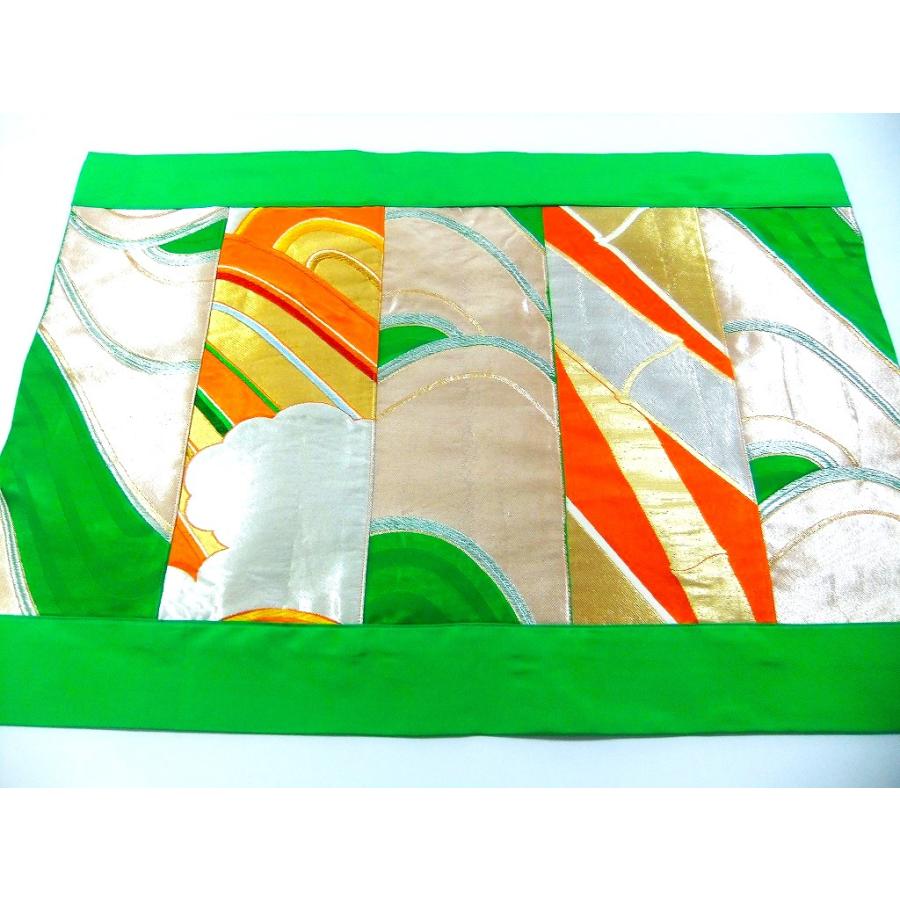 【J-079】値下げ・49×70cm和風大型マット/帯リメイク/テーブルセンター・敷物・ラグ/日本製 |  | 01