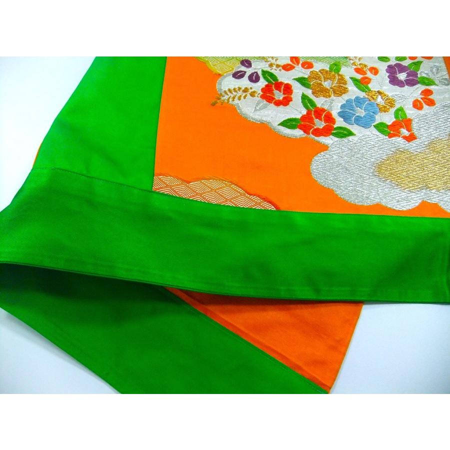 【J-080】値下げ・68×71cm和風大型マット/帯リメイク/テーブルセンター・敷物・ラグ/日本製 |  | 06