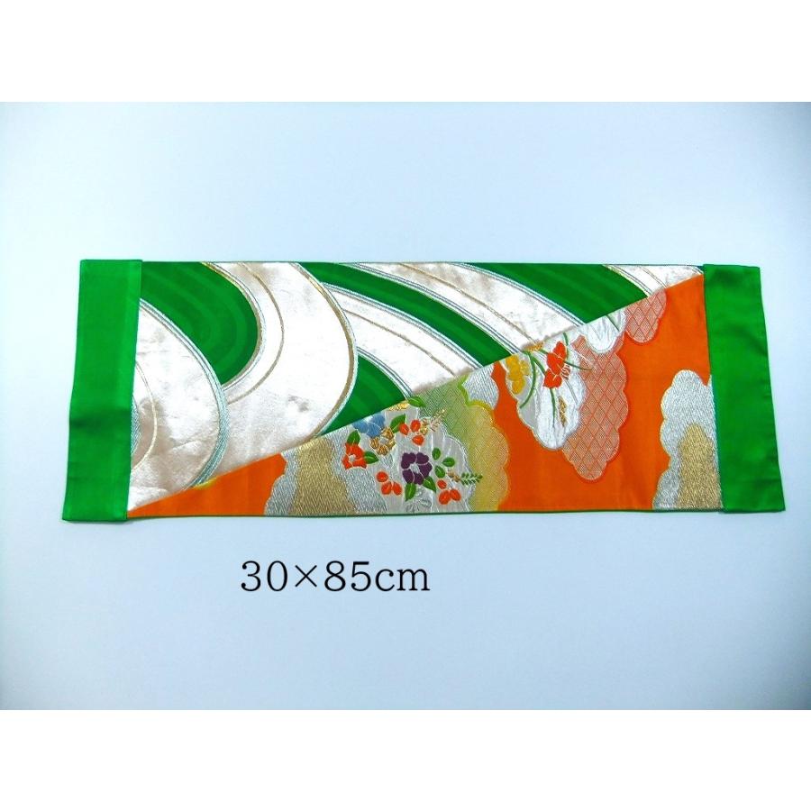 【J-082】値下げ・30×85cm和風マット/帯リメイク/テーブルセンター・敷物・ラグ/日本製 |  | 02