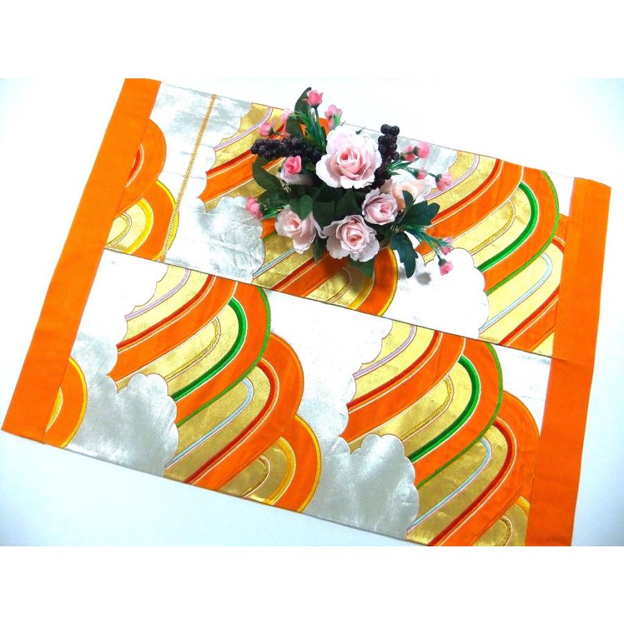 【J-083】値下げ・61×86.5cm和風大型マット/帯リメイク/テーブルセンター・敷物・ラグ/日本製 |  | 04