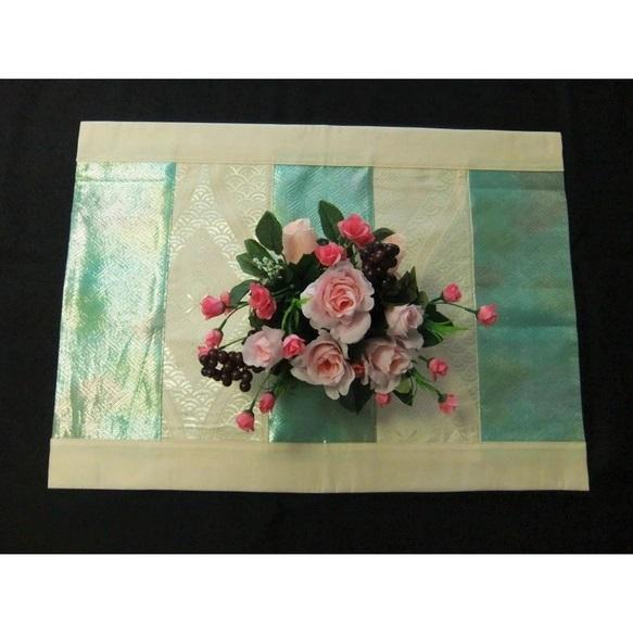 【J-090】値下げ49×70cm和風大型マット/帯リメイク/敷物・ラグ/日本製 |  | 01