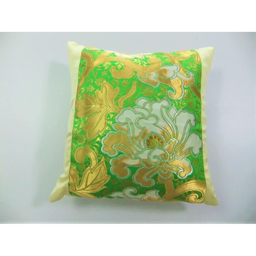 【k-033】43×43cm/クッション/正絹・帯のリメイク品 |  | 01