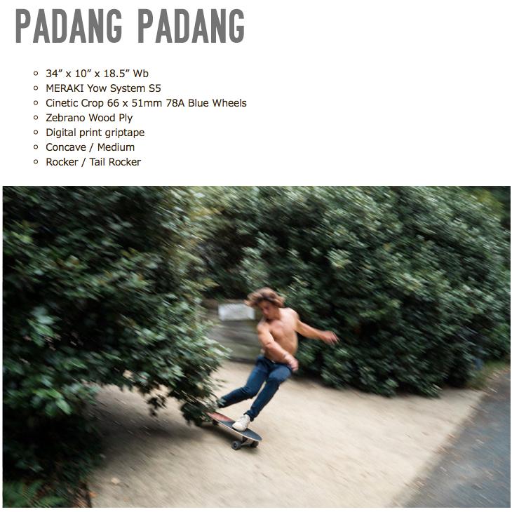 YOW SURF SKATE ヤウ サーフスケート PADANG PADANG 34 パダンパダン ニューモデル