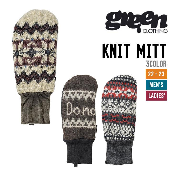 22-23 GREENCLOTHING ニットミット グローブ L SALE]GREEN CLOTHING グリーンクロージング 22-23 KNIT MITT ニット
