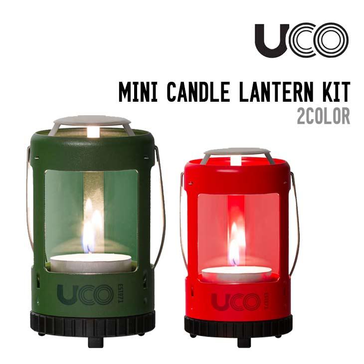 UCO Mini Candle Lantern Kit With Carry Case & 4 Tea Lights - Lava Color For Camping & Emergencies
