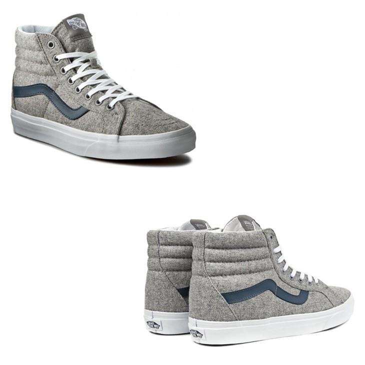 VANS スニーカー ヴァンズ SK-8 HI REISSUE カラー:GRAY/TRUE WHITE スケートハイ スケートボード スニーカー |  | 01