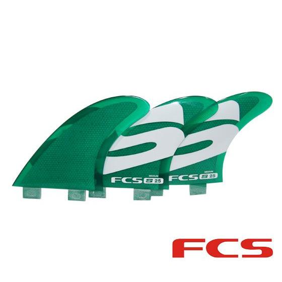 FCS エフシーエス S-25 MEDIUM TRI FIN:GREEN サーフボード フィン | FCS | 01