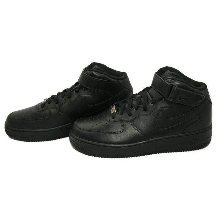 NIKE ナイキ AIR FORCE1: BLACK スニーカー エアフォースワン オールブラック |  | 01