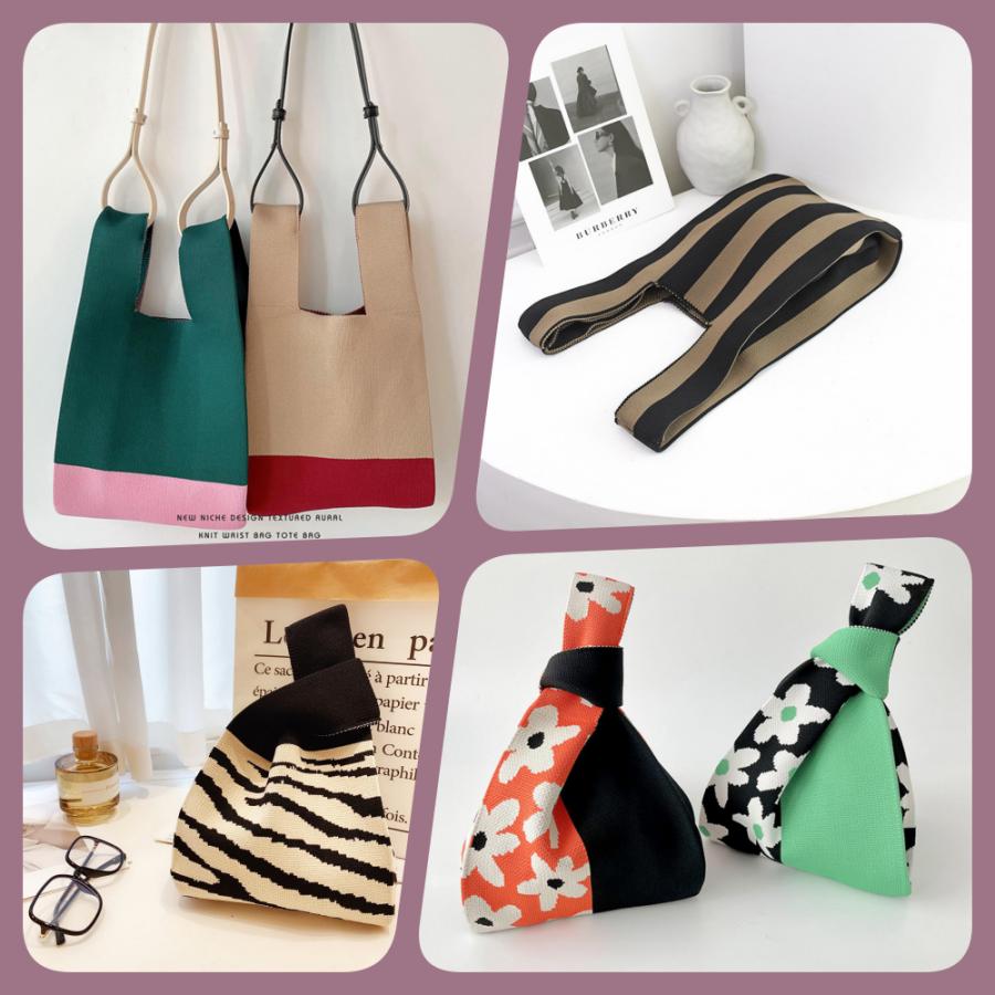 ニットバッグ ニット バッグ トートバッグ 韓国 24色 マルシェバッグ