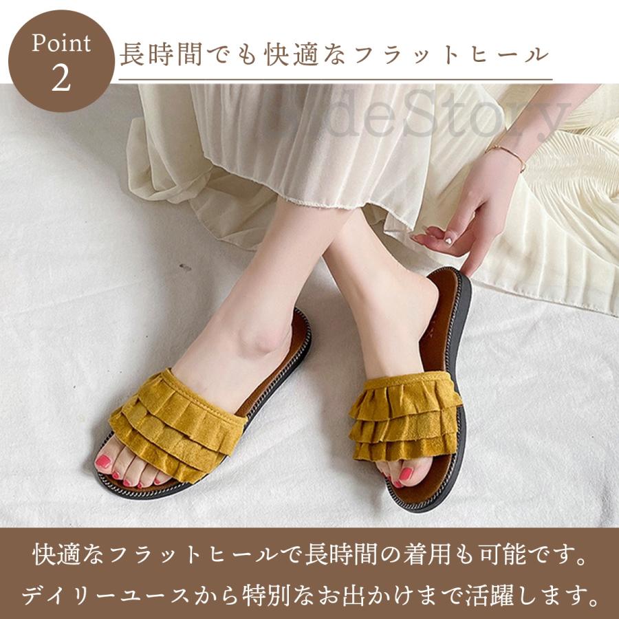 サンダル レディース フラット ローヒール  かわいい おしゃれ フラットサンダル 靴 歩きやすい ビーチサンダル |  | 05