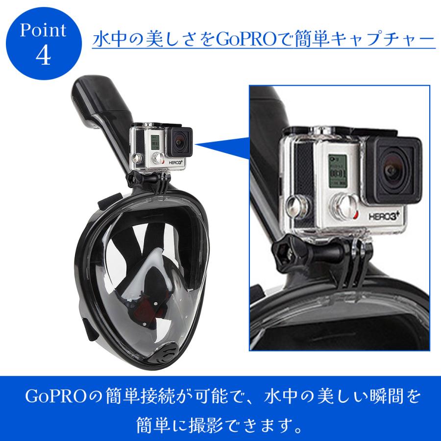 シュノーケル 海水浴 2025 新型 フルフェイス 180度 曇り止め GoPro対応 大人 子供 水中メガネ マリン 川遊び 潜水マスク |  | 07
