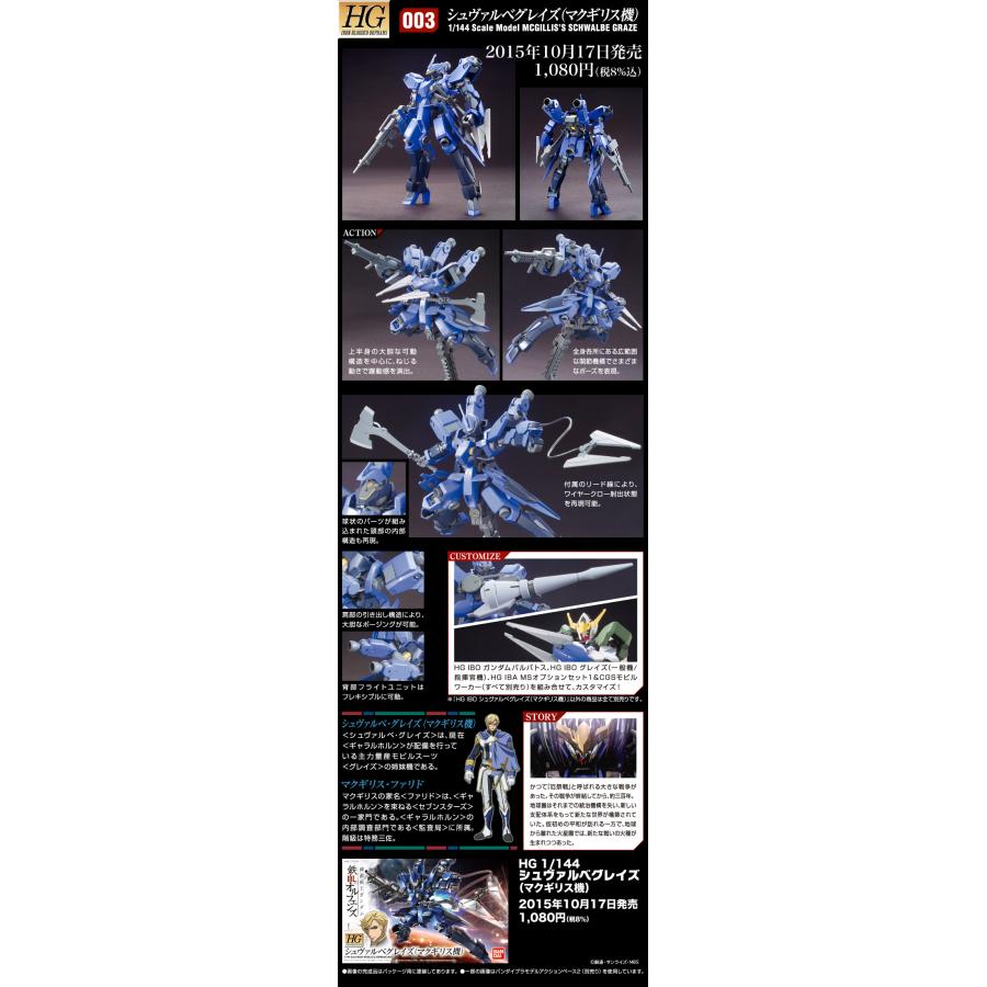 バンダイスピリッツ 1/144 HG シュヴァルベグレイズ(マクギリス機) | BANDAI | 03
