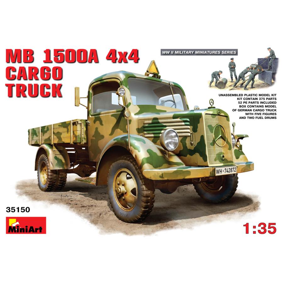 ミニアート（MiniArt） 【SALE】 1/35 MA35150 独MB1500A 4X4カーゴ
