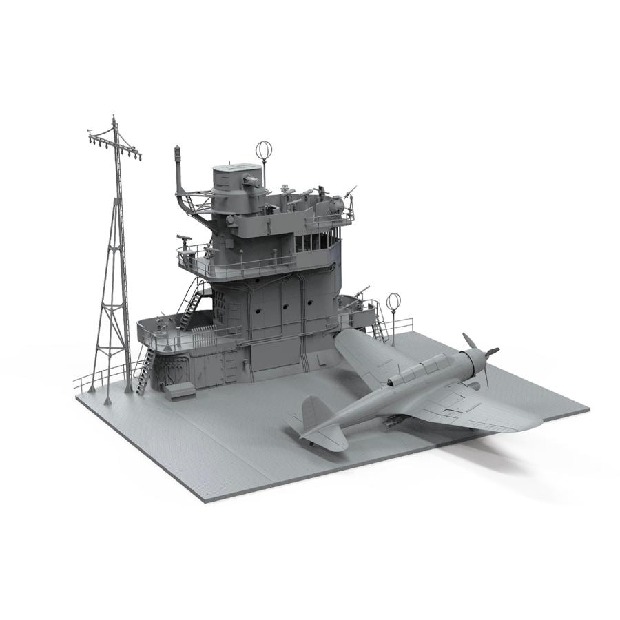 ボーダーモデル 1/35 BSF001 日本海軍 空母 赤城 艦橋 w/飛行甲板 + 九