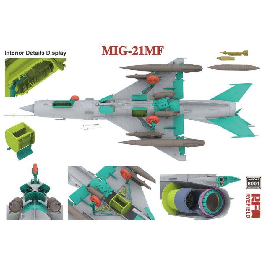 【7月予約】ライフィールドモデル RFM6001 1/48 MiG-21MF フィッシュベッドJ_5
