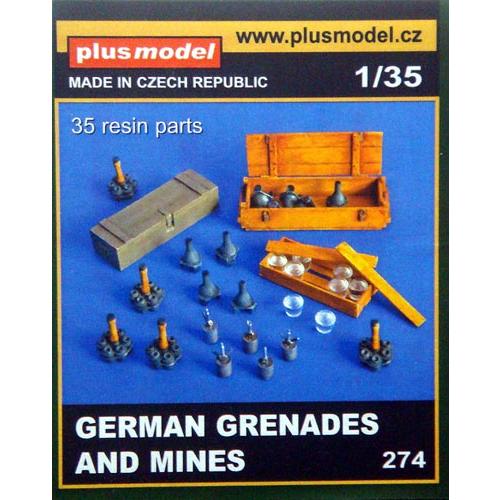 Plus Model 1/35 274 ドイツ軍手榴弾・地雷 GERMAN GRENADES AND MINES | プラスモデル | 01