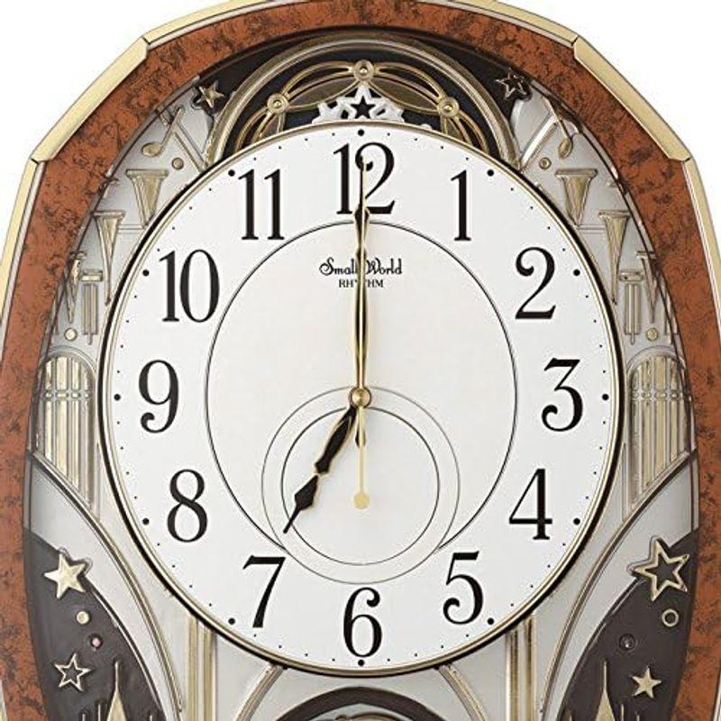 26【新品未使用】 リズム(RHYTHM) 掛け時計 電波 アナログ からくり スモールワールドノエルM 30曲 メロディ 茶 Small World 4MN5 【1851058213】(11187円)