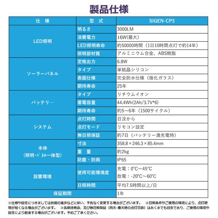 ソーラー照明 ソーラーライト センサーライト 屋外 LED照明 CP3