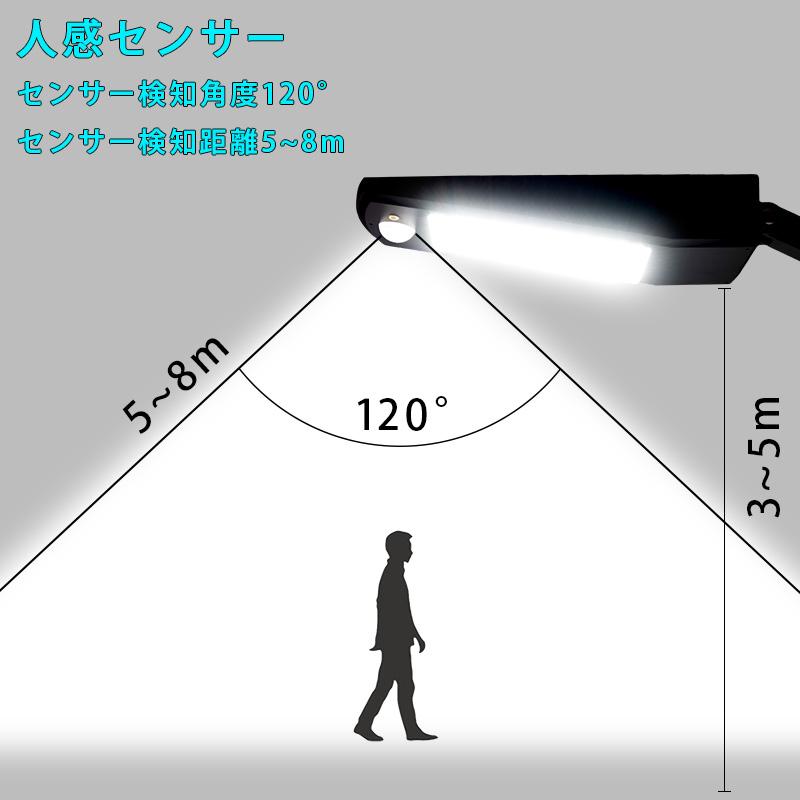 ソーラーライト 屋外 防水 おしゃれ 明るい 人感 センサー 強力 ガーデンライト ポール LED ベランダ 防災 防犯 室内｜sigen-shop｜13