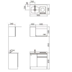 コンパクト50ミニキッチン 間口900 奥行500 高さ850 コンロ 加熱機器 なし Ss090ffp Ss090ffp シギタヤフーショップ 通販 Yahoo ショッピング