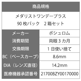 【送料無料】【処方箋不要】メダリストワンデープラス　マキシボックス90枚入り　 2箱　（コンタクト ワンデー コンタクトレンズ 1day   ） | Medalist | 02