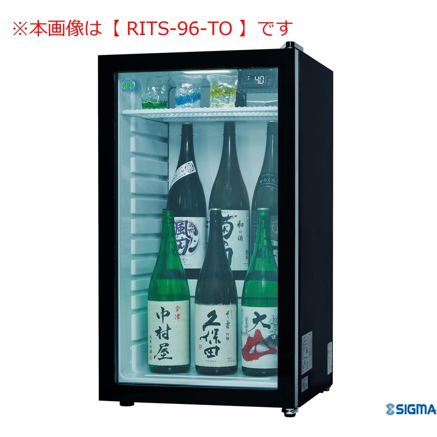 JCM 卓上型冷蔵ショーケース 48L RITS-66-TO ブラック 冷蔵庫 JCM 卓上