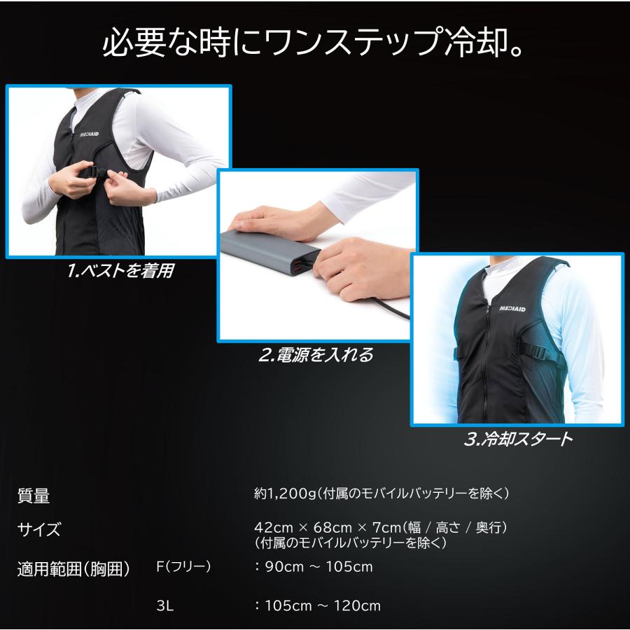 MEDIAID 【医療メーカー公式・ペルチェ式 水冷ベスト】冷却ベスト
