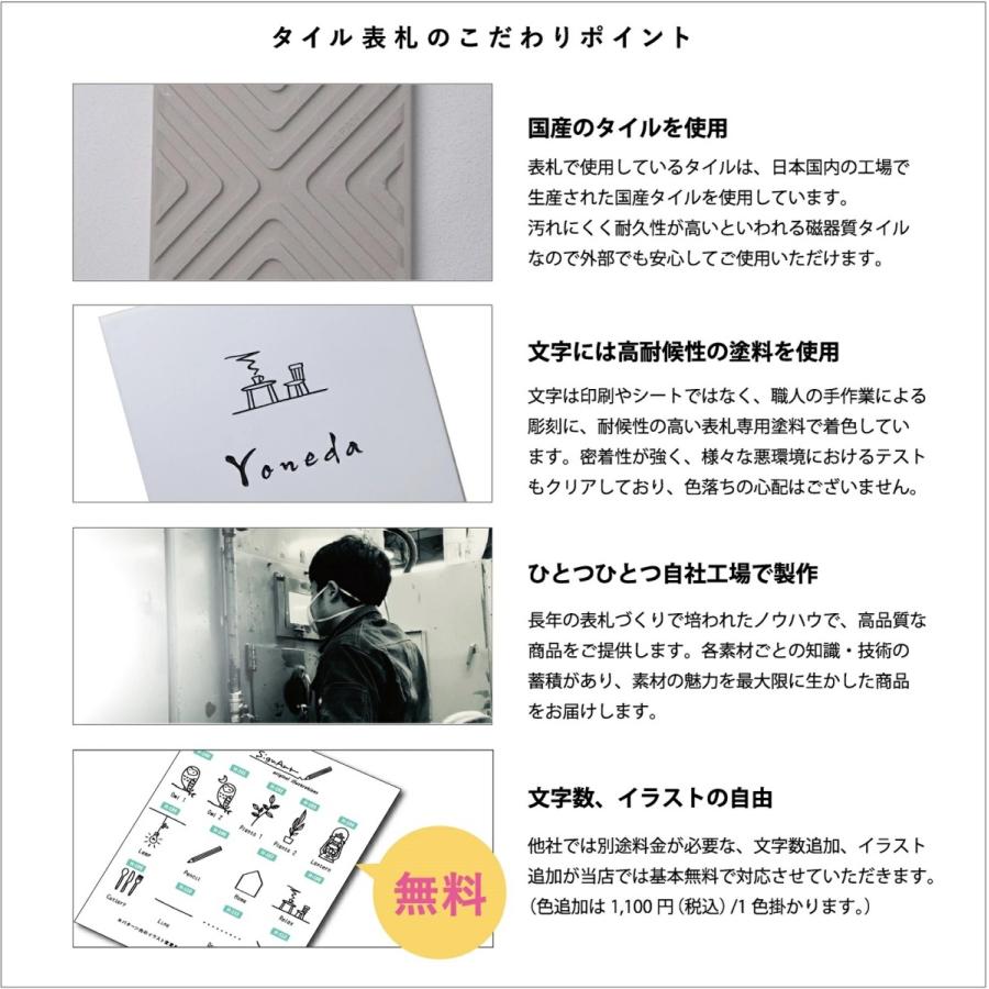 10 Offクーポン 7 4 17 00まで タイル表札 プレート 戸建 オーダー イラスト 人気 マンション 二世帯 Monokurotile モノクロタイル Sort Mq0 Sort Mq0 表札ギャラリー 通販 Yahoo ショッピング