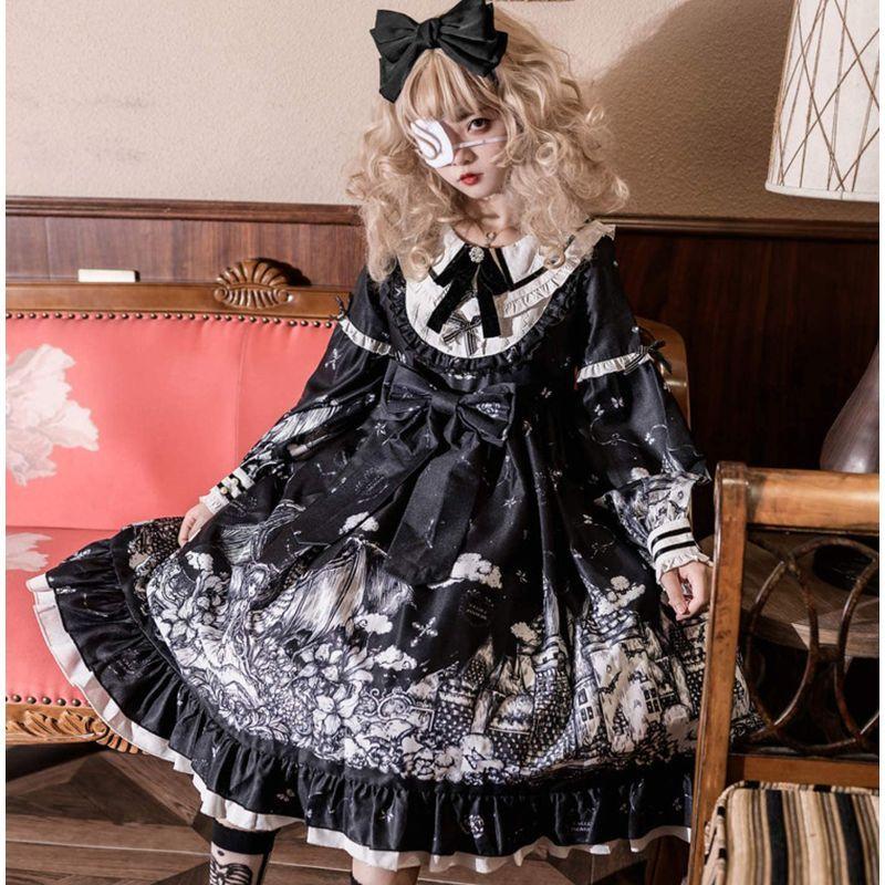 レディレイジー Lady Lazy ゴスロリ 長袖 ドレス ゴシック ワンピース スカート ビジュアル系 衣装 撮影 ロリータ ハイウエ ー品販売