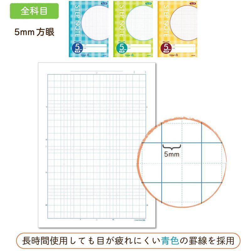 サクラクレパス 学習帳 中高学年セット 英習罫8段 漢字150字 5mm方眼3色 5冊パック Np92 Kh 買い誠実