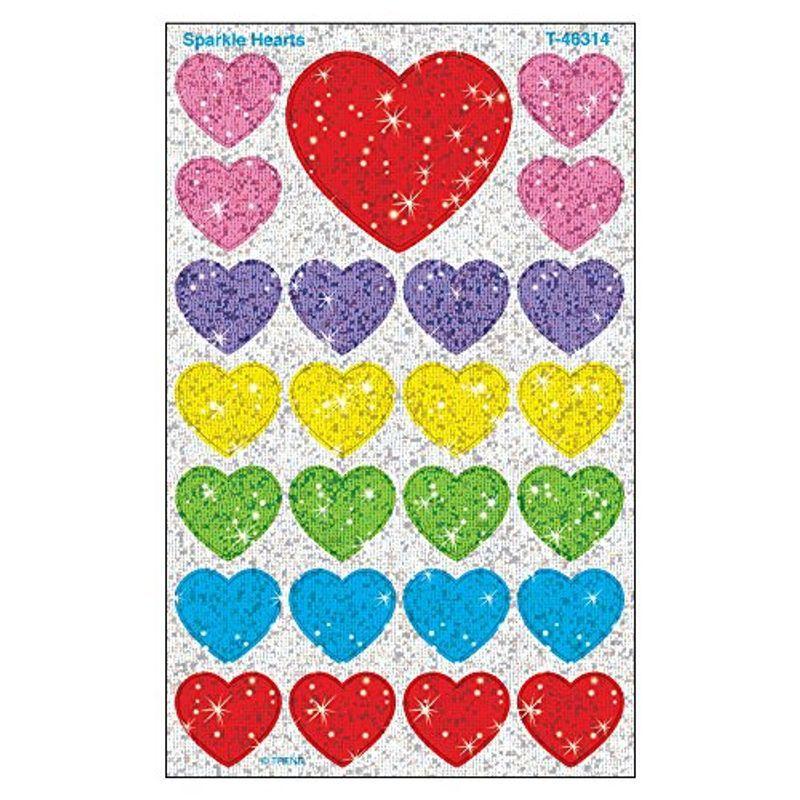 数量は多】 ごほうびシール トレンド キラキラハート T- Hearts Sparkle Stickers superShapes Trend  100片 知育玩具 - www.fattoriabacio.com