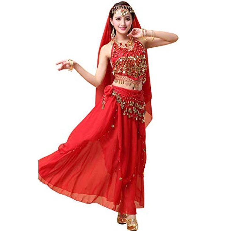 肌触りがいい Eiza ベリーダンス 衣装 4点 インドダンス アラビアン 女王 アラジン コスプレ 民族衣装 イベント E713 レッド 現金特価 Turningheadskennel Com