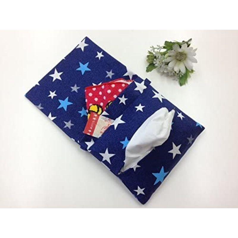 移動ポケット 付けポケット 紺 星柄 男の子 サイズ交換ｏｋ 女の子 ハンドメイド どこでもポケット 日本製