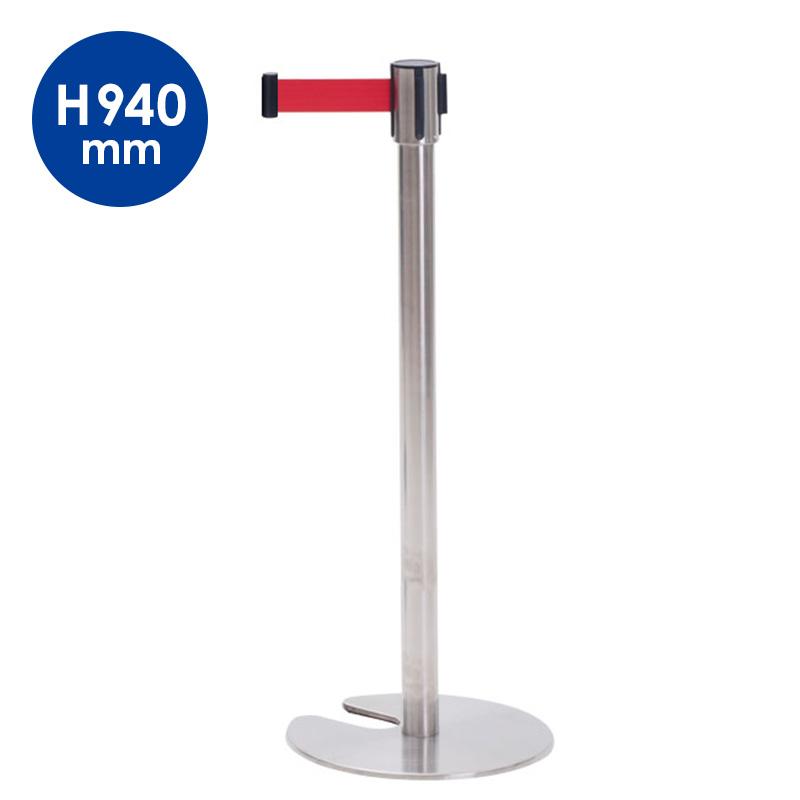 ベルトパーテーション ステンレス SUS-2 H94cm レッド 51353RED ガイド