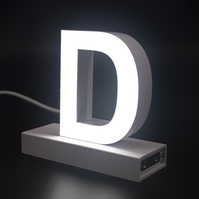 光る文字 光る看板 LED 看板 abcMIX マグネット連結 HA75 アルファベット 文字 【D】インテリア カウンターサイン 受付サイン 社名看板｜signcity-yshop｜08