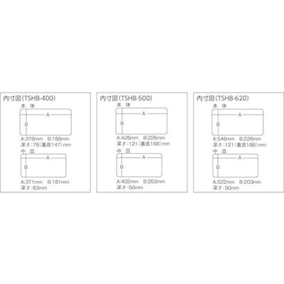 トラスコ TRUSCO オレンジブック 工具箱 ツールボックス 収納 おしゃれ スーパーハードボックス ブラック TSHB-500 299-4836｜signcity-yshop｜02