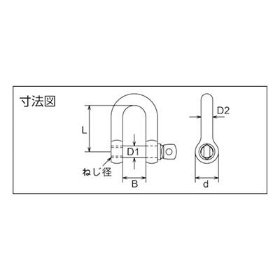 トラスコ TRUSCO オレンジブック 荷役用品 ネジシャックル ステンレス製 呼び25mm 1個入り/1袋 TNS-25 768-2638｜signcity-yshop｜02