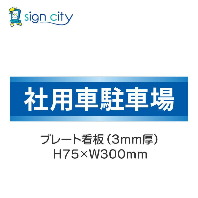 駐車場 プレート看板 パーキング 標識 H75XW300mm 007_社用車駐車場_青