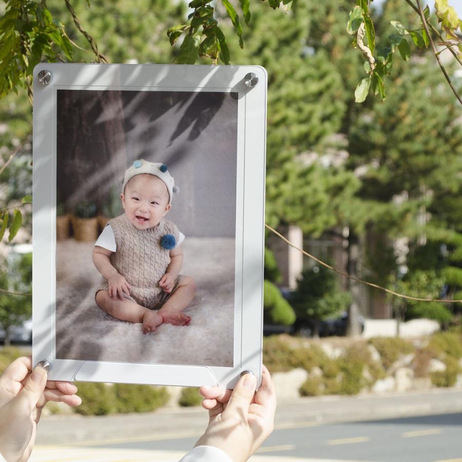 PF001 マグネットフレーム A5 ブラック /ホワイト 前面開放 額縁