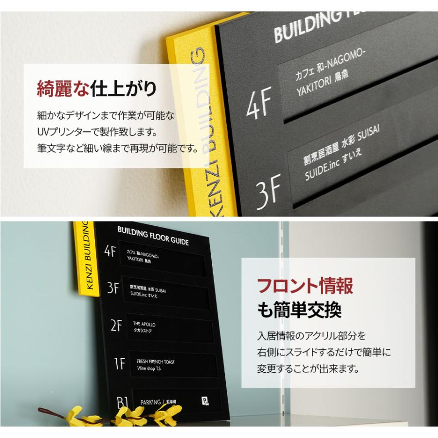 FS010 フロア案内板 225x250 テナント看板 テナントサイン ビル