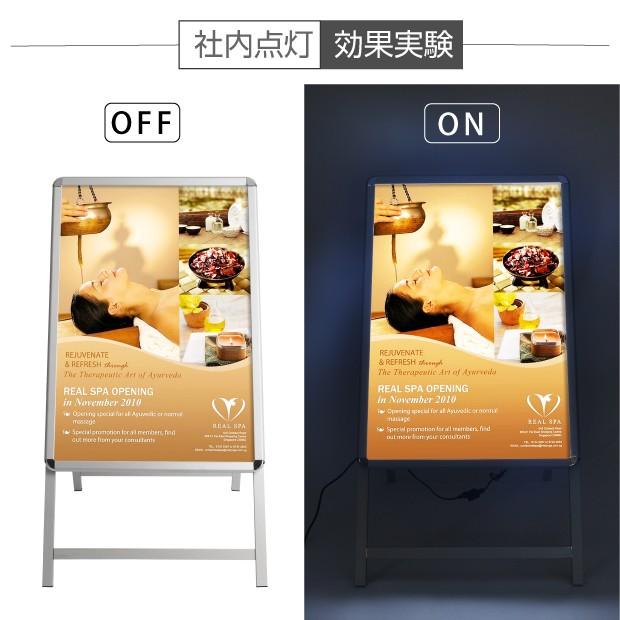 サインキングダム 3点セット LEDパネルグリップ式 A型看板 A1サイズ