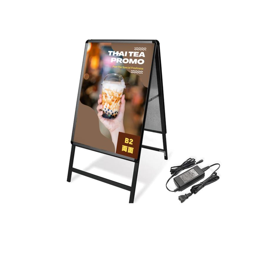 サインキングダム 看板 LED看板 A型パネル看板 グリップ W565*H990mm
