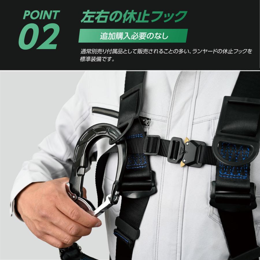 フルハーネスセット 新規格適合 墜落制止用器具 安全帯 ワンタッチ