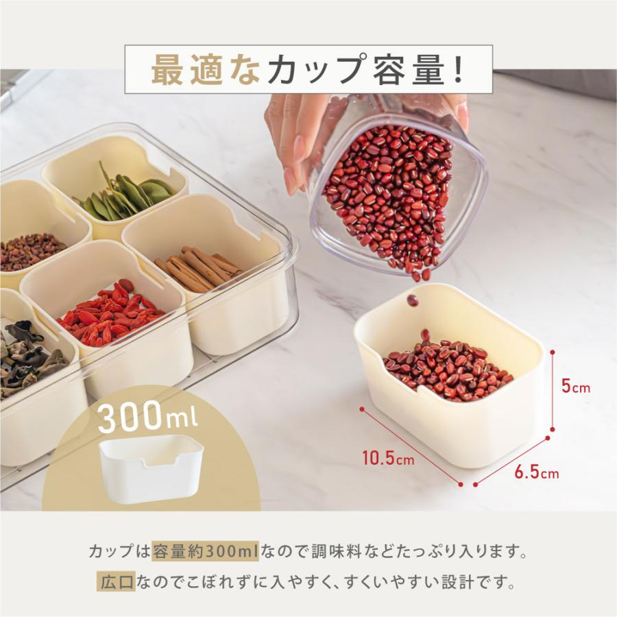 食品保存ボックス スナックボックスコンテナ 蓋とハンドル付き分割