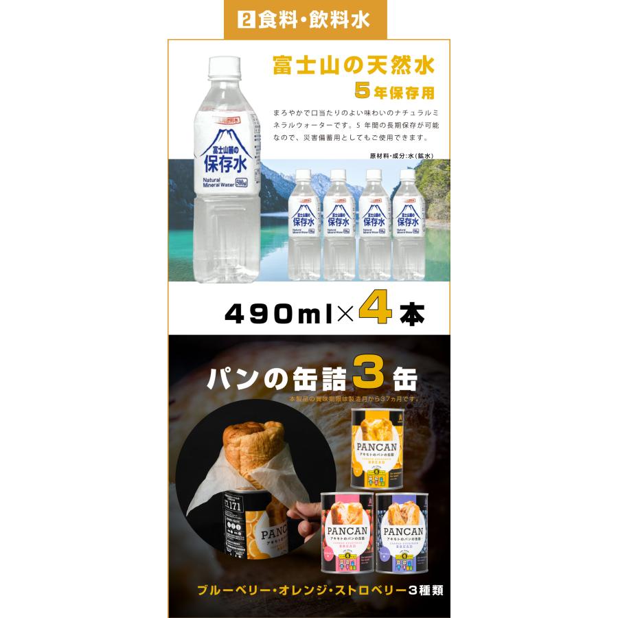 防災グッズ 防災セット 1人用 食品付き 40点 避難セット 防災リュック