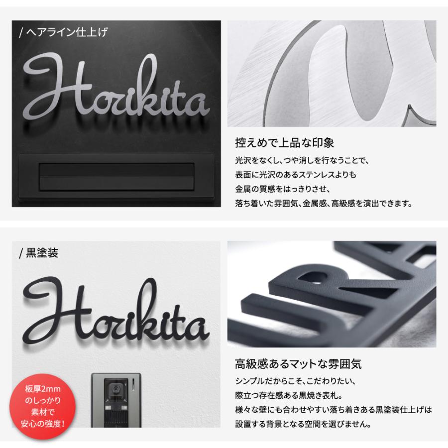 定番人気 Signkingdom アイアン風 ステンレス表札塗装仕上げブラック シルバー 番地追加ok 自由 切り文字 戸建 門柱 Gs Nmpl 1007 Riosmauricio Com